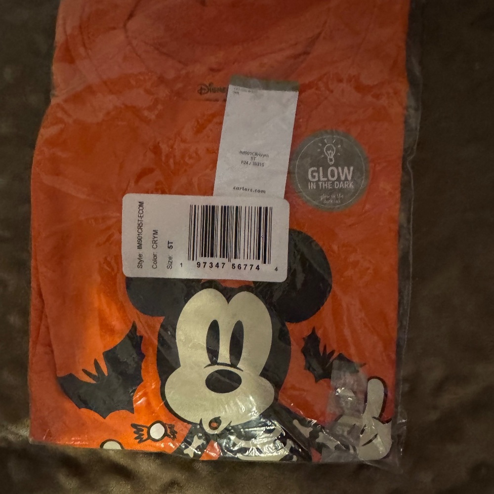 Mickey Mouse Halloween glow in the dark long sleeve